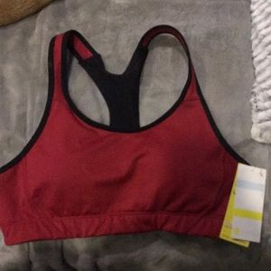 Zella red spots bra
